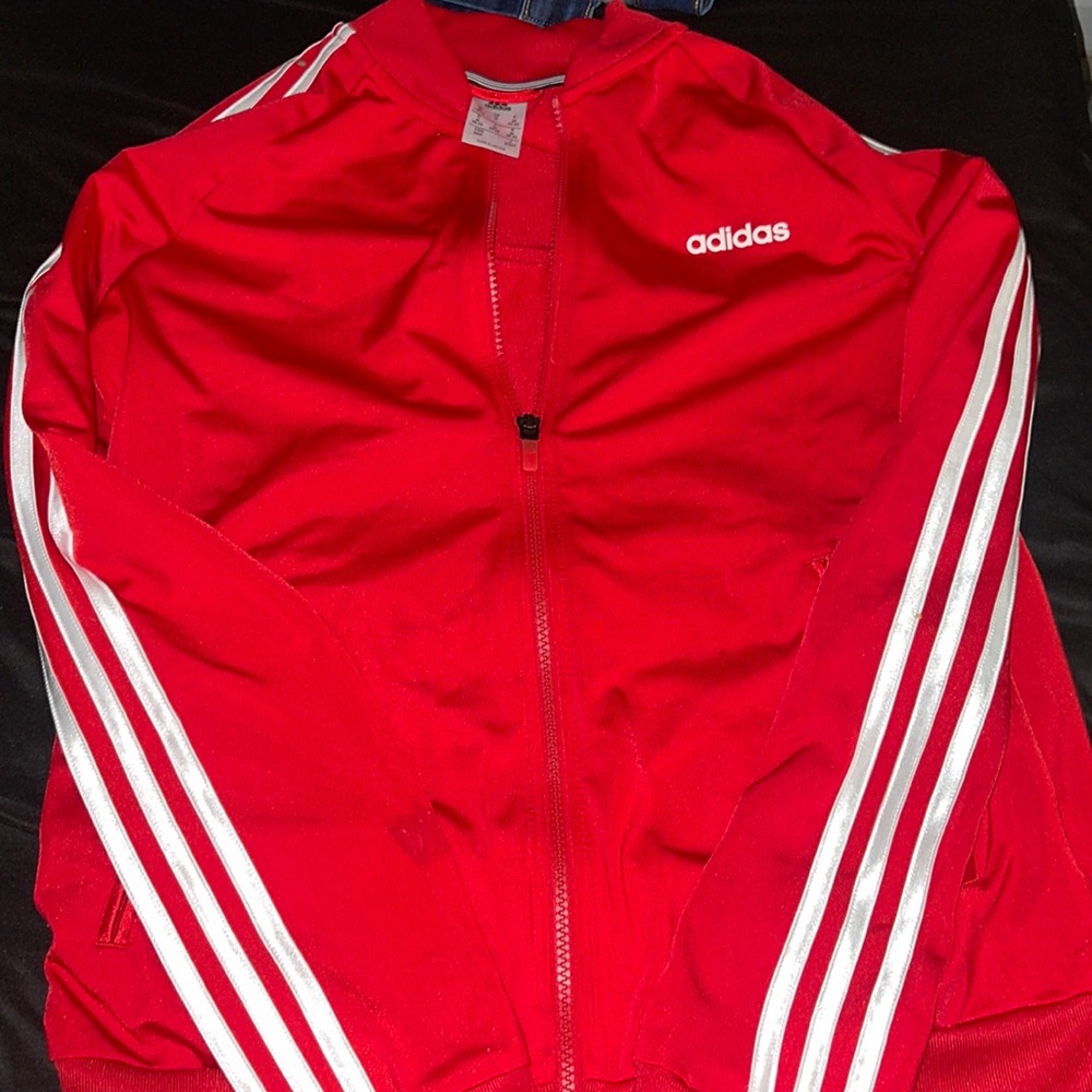 Adidas red jacket